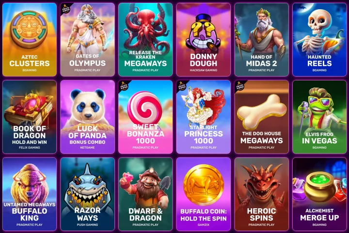 SlotRave casino slot games selection